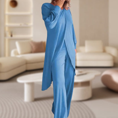Conjunto Mujer de Dos Piezas Túnica y Pantalón Ancho