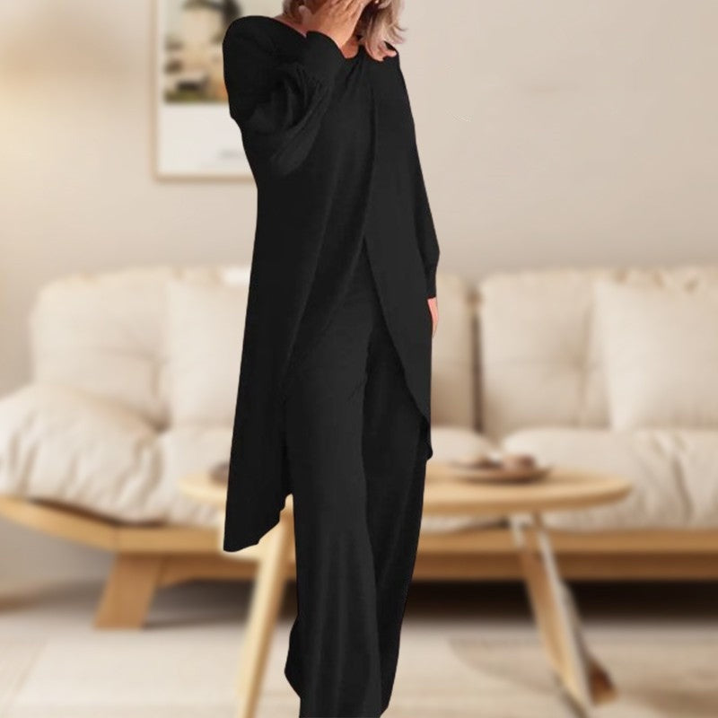 Conjunto Mujer de Dos Piezas Túnica y Pantalón Ancho