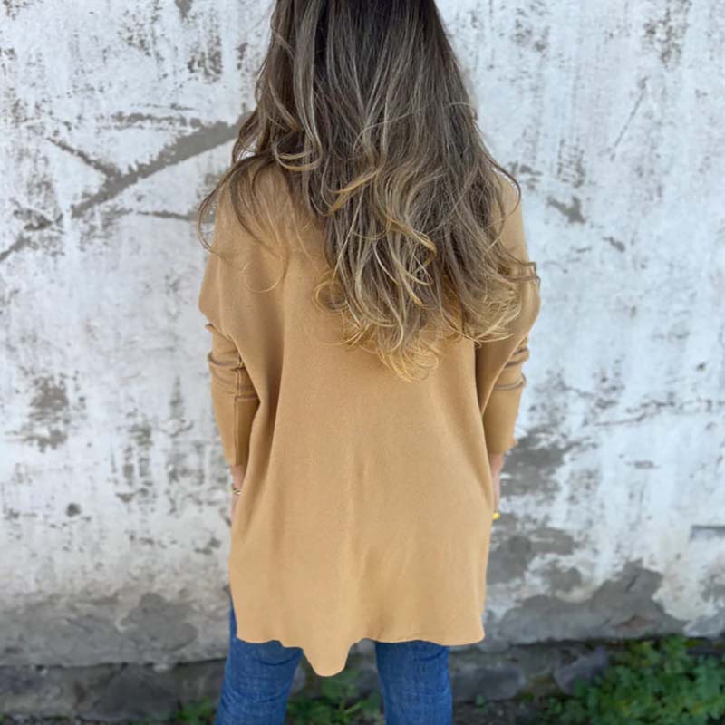 Túnica Mujer de Tela Suave Corte Relajado con Laterales Abiertos