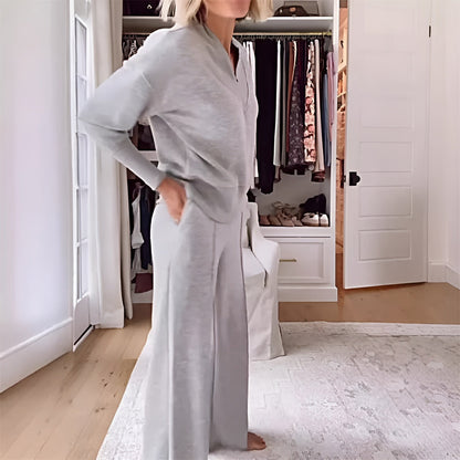 Conjunto Mujer Casual y Pantalón Ancho