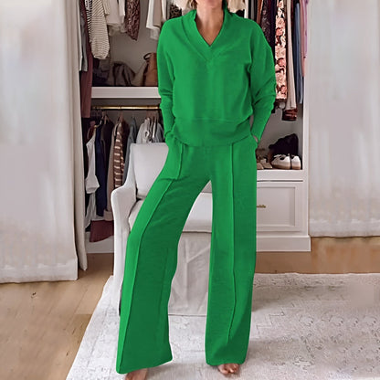 Conjunto Mujer Casual y Pantalón Ancho