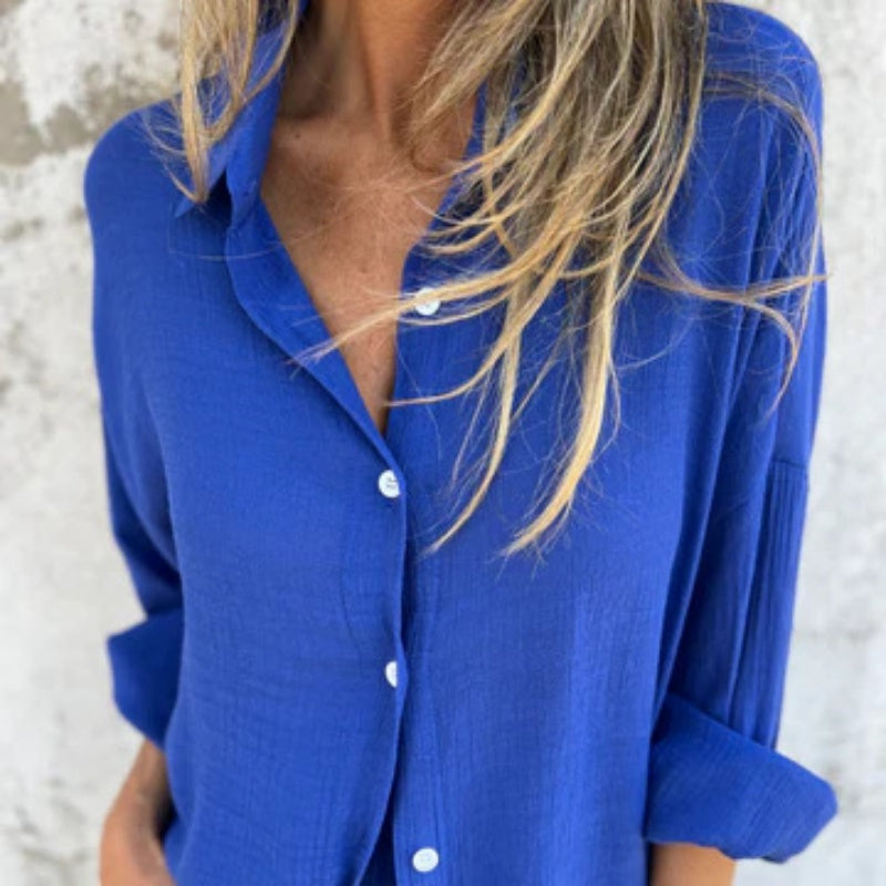 Conjunto Mujer de Camisa y Pantalón Botones Ajuste Clásico
