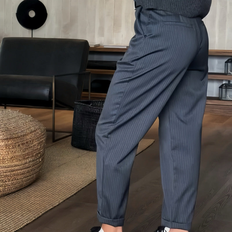 Pantalón Vestir Mujer Cintura Alta Corte Recto