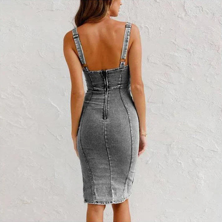 Vestido Mujer Vaquero Ajuste Recto