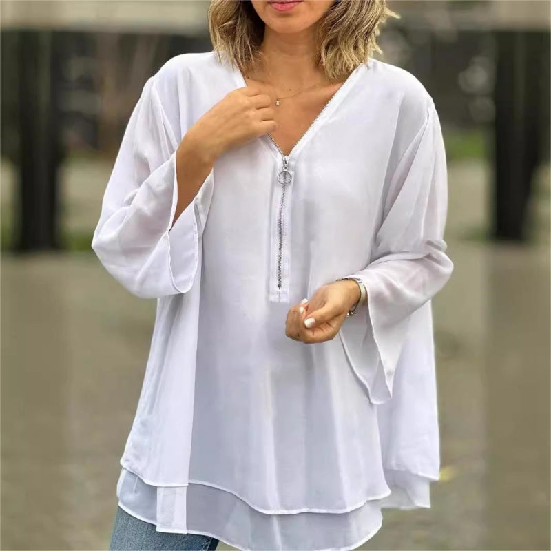Blusa Mujer Ligera Algodón Estilo Relajado Verano