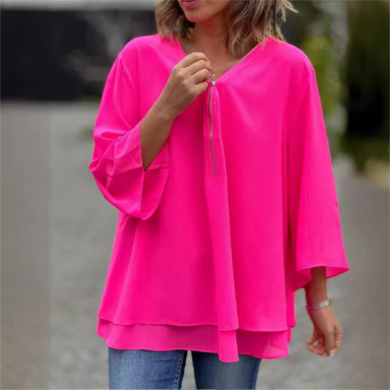 Blusa Mujer Ligera Algodón Estilo Relajado Verano