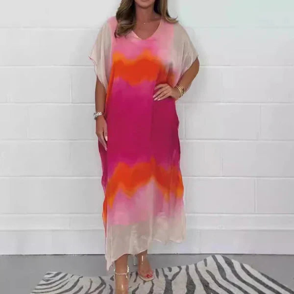 Vestido largo Mujer de Tela Suave Corte Recto