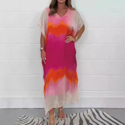 Vestido largo Mujer de Tela Suave Corte Recto