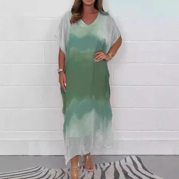 Vestido largo Mujer de Tela Suave Corte Recto