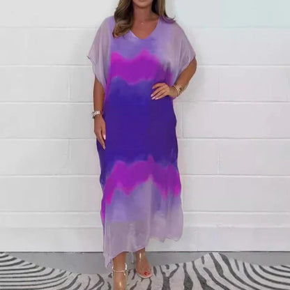Vestido largo Mujer de Tela Suave Corte Recto