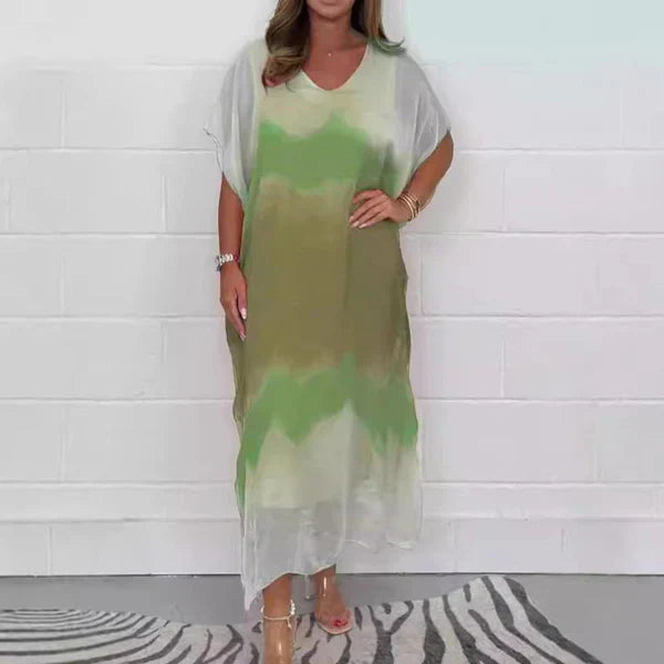 Vestido largo Mujer de Tela Suave Corte Recto