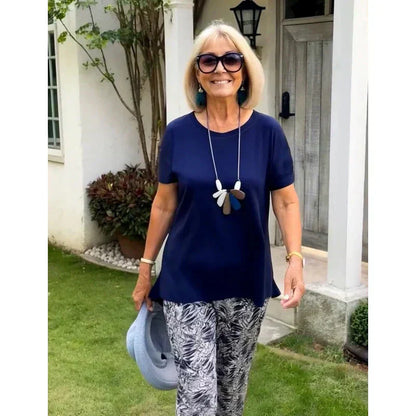 Conjunto Mujer Dos Piezas Tejido Ligero Estampado - Mavetta