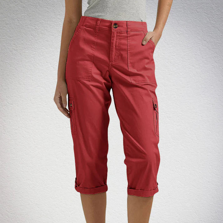 Pantalón corto mujer elástico con bolsillos casual