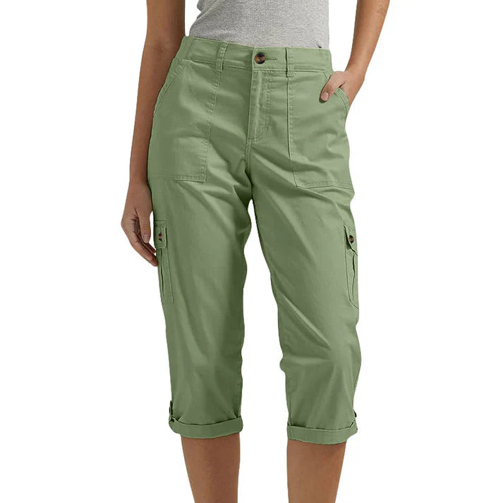 Pantalón corto mujer elástico con bolsillos casual