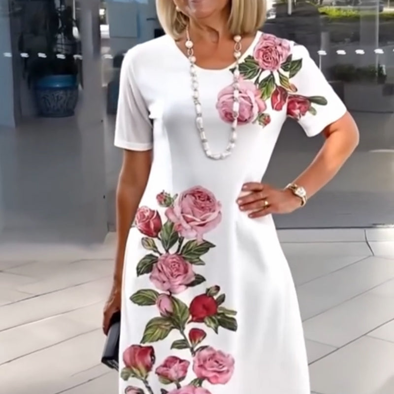 Vestido midi mujer de tela ligera y estampado floral verano