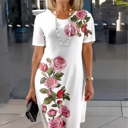 Vestido midi mujer de tela ligera y estampado floral verano
