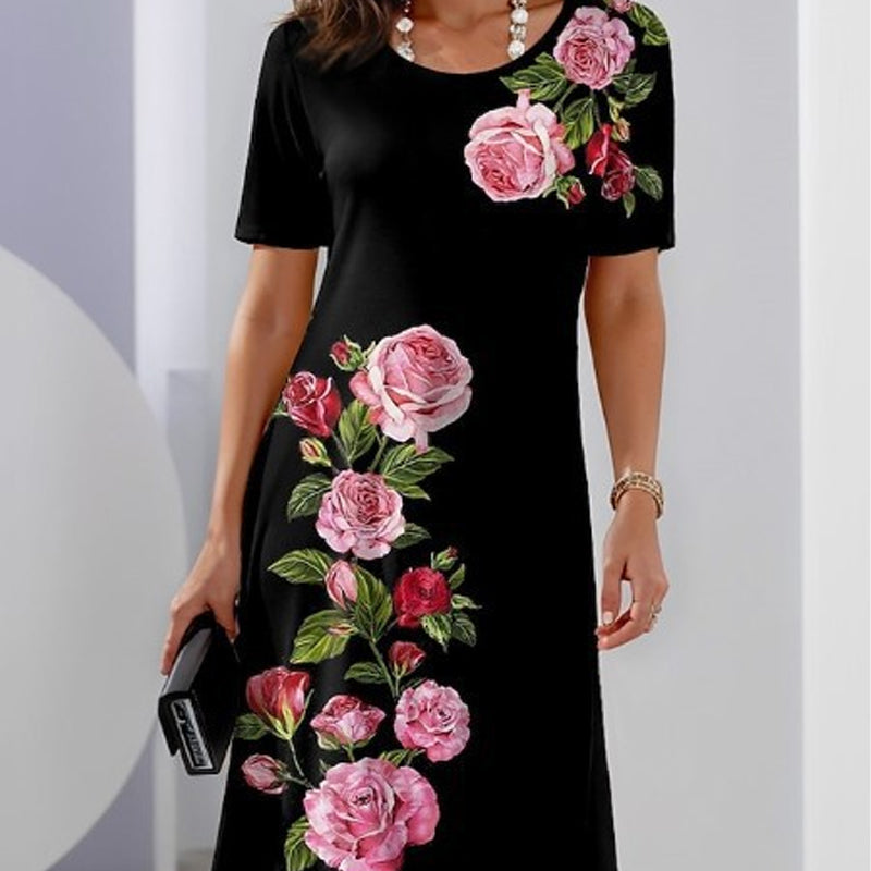 Vestido midi mujer de tela ligera y estampado floral verano