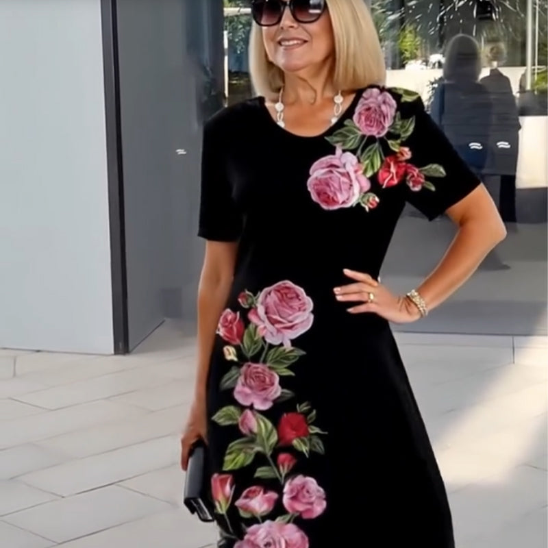 Vestido midi mujer de tela ligera y estampado floral verano