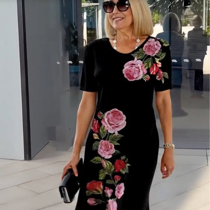 Vestido midi mujer de tela ligera y estampado floral verano