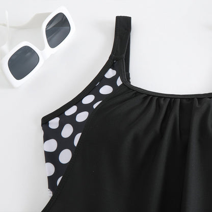 Bikini Mujer de Tela Estampada Cintura Alta Ajustado