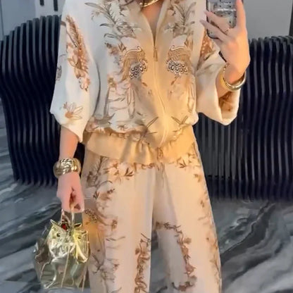 Conjunto Mujer Dos Piezas Elegante Ajuste Clásico