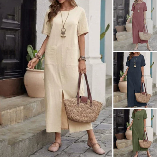 Vestido amplio Mujer de cuello redondo - Mavetta