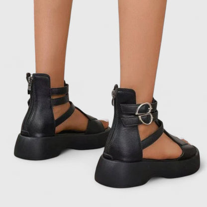 Tacones Mujer Ortopédicos Correa Empeine Punta Cerrada Ergonomicos