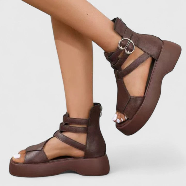 Tacones Mujer Ortopédicos Correa Empeine Punta Cerrada Ergonomicos