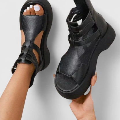 Tacones Mujer Ortopédicos Correa Empeine Punta Cerrada Ergonomicos