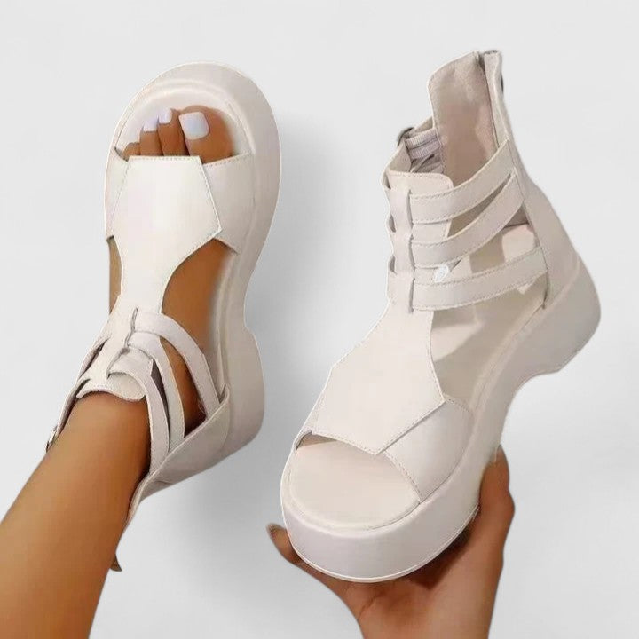 Tacones Mujer Ortopédicos Correa Empeine Punta Cerrada Ergonomicos