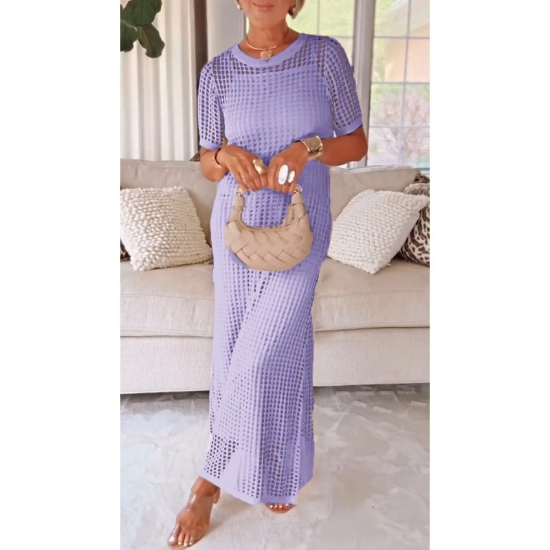 Vestido maxi mujer fluido diseño cut-out elegante - Mavetta