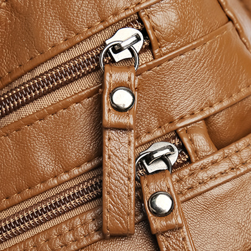 Bolso bandolera mujer con bolsillos y cremallera funcional