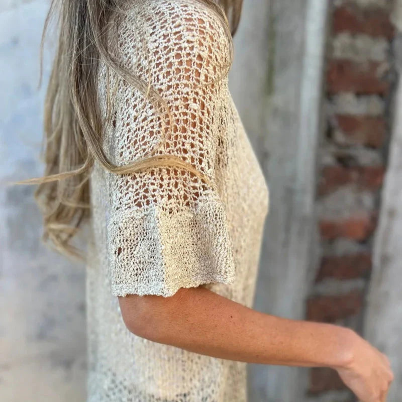 Blusa Mujer de Punto con Botones Ajuste Clásico