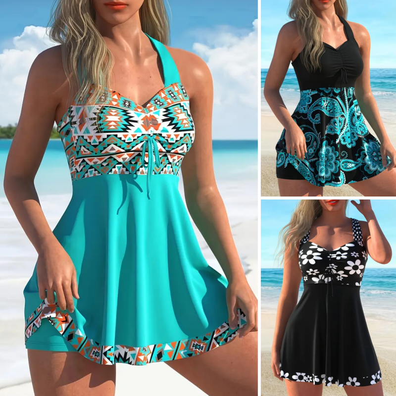 Tankini mujer de baño con shorts cómodo y favorecedor