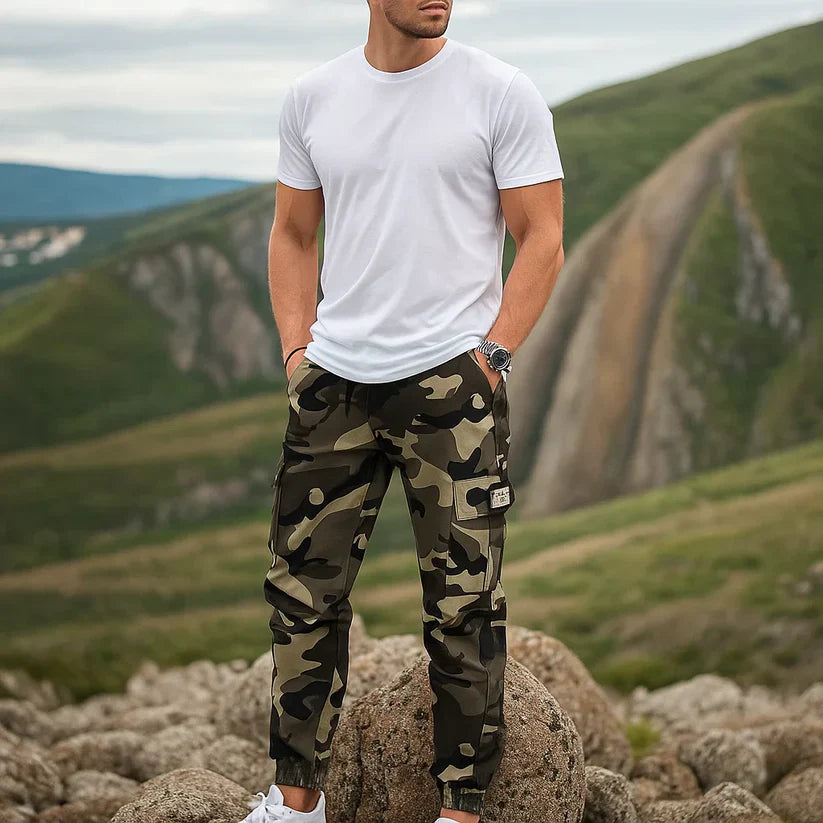 Pantalones Hombre Estampado Camuflaje Ajuste Regular
