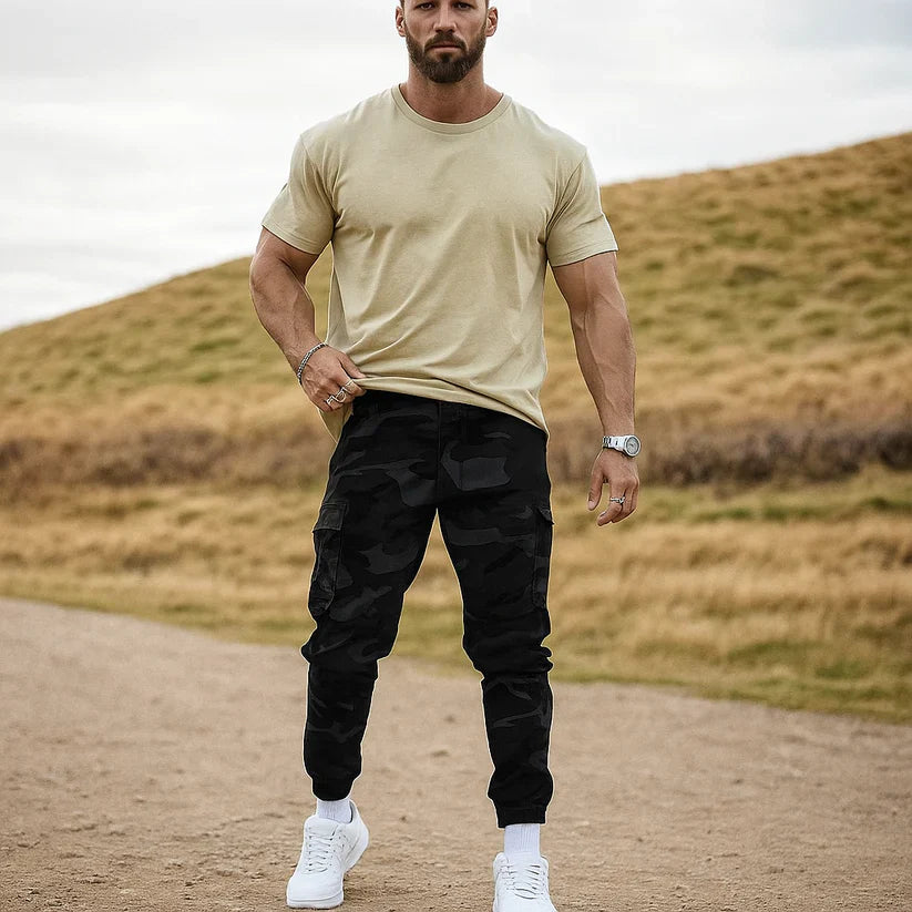 Pantalones Hombre Estampado Camuflaje Ajuste Regular
