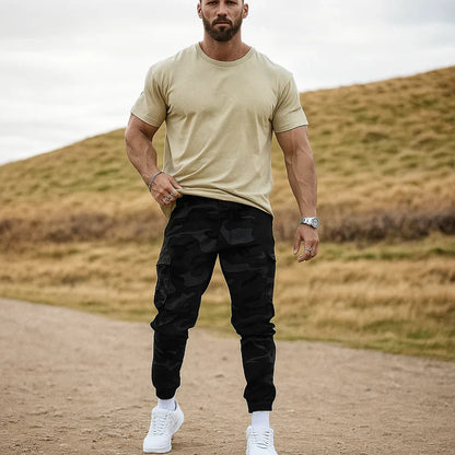 Pantalones Hombre Estampado Camuflaje Ajuste Regular