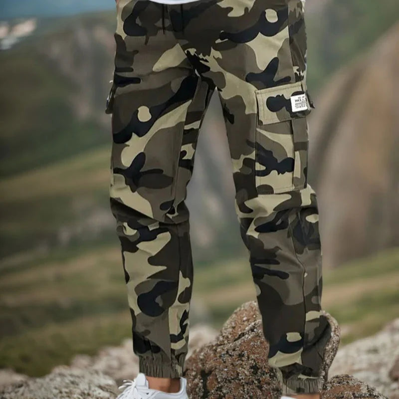 Pantalones Hombre Estampado Camuflaje Ajuste Regular