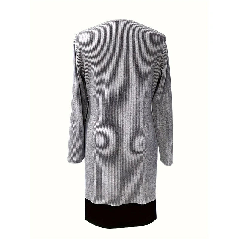 Vestido Mujer en Línea A Efecto Dos Piezas