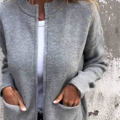 Chaqueta Mujer de Punto con Cremallera