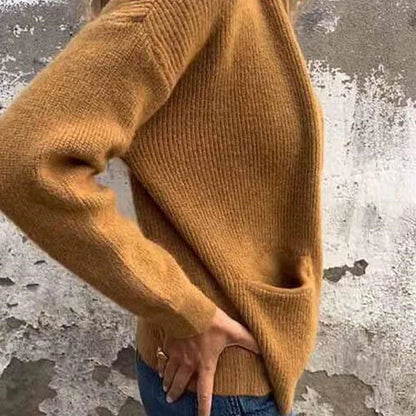 Chaqueta Punto Mujer con Cremallera Ajuste Clásico