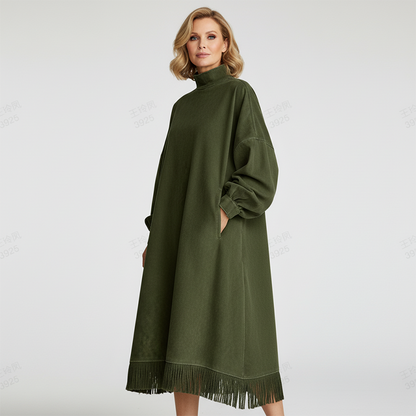 Vestido Mujer Fluido de Ante Sintético