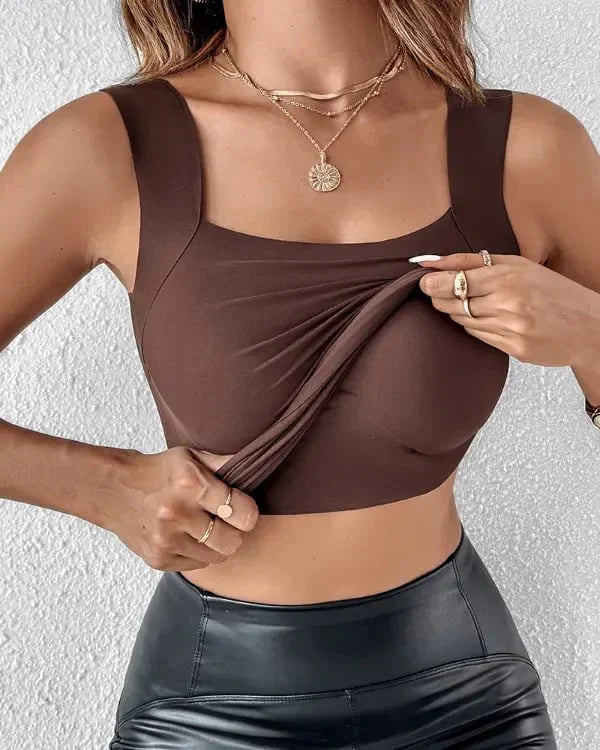 térmico mujer con sujetador integrado y cuello en u