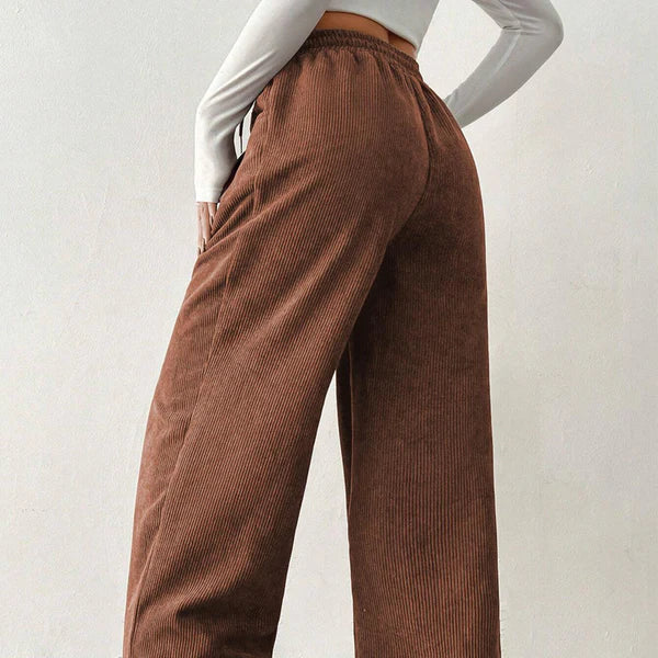 Pantalones Mujer de Pana Holgados Estilo Desenfadado