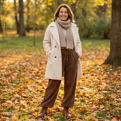 Pantalones Mujer de Pana Holgados Estilo Desenfadado