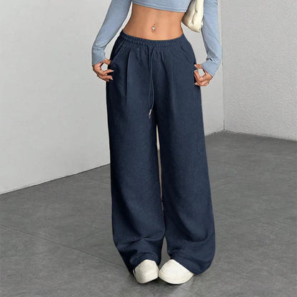 Pantalones Mujer de Pana Holgados Estilo Desenfadado