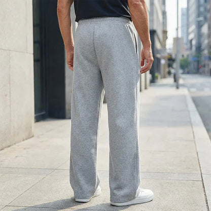 Pantalón Deportivo Hombre Algodón Holgado con Cordón y Bolsillos