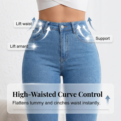Jeans Mujer Cintura Alta Acampanados Corte Favorecedor