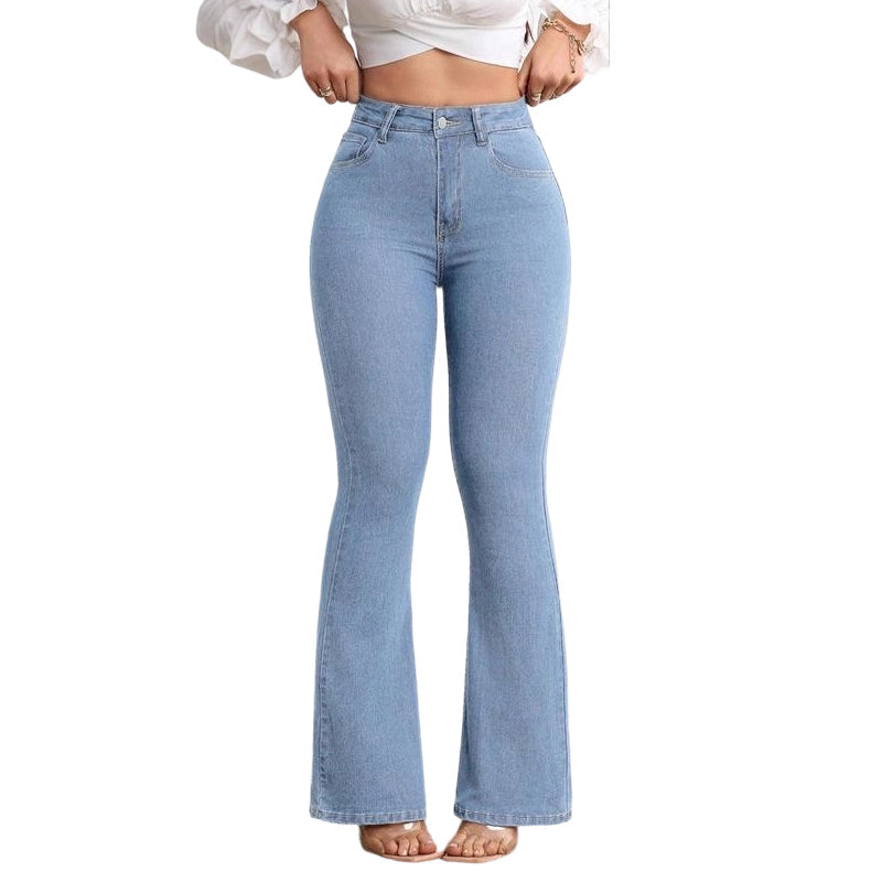 Jeans Mujer Cintura Alta Acampanados Corte Favorecedor