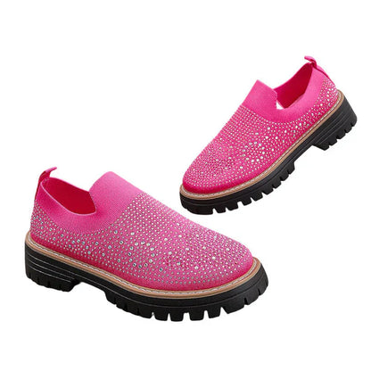 Mocasines Mujer sin Cordones con Pedrería Brillante